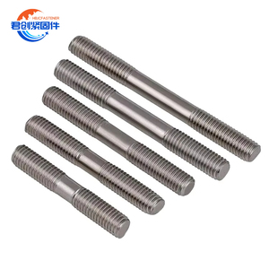 Miễn Phí Mẫu SS <span class=keywords><strong>2205</strong></span> A286 Aisi 304 316 18-8 Thép Không Gỉ Đôi End <span class=keywords><strong>Bolt</strong></span> Với Đầu Phẳng Din938 Din940 M10 BS Đồng Bằng Đánh Bóng - Product Image 1