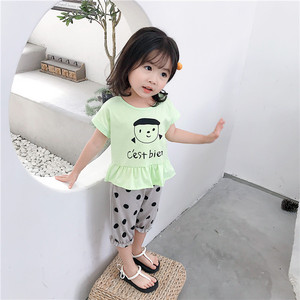 Conjunto de Camiseta y Pantalones de Danza del Vientre Estilo Coreano para Niños, Diseño Deportivo y de Dibujos Animados - Product Image 4