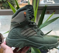 WANZHUO Vente en gros Bottes tactiques de randonnée imperméables montantes d'extérieur pour hommes Delta Desert Training Boots