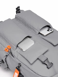 Sac à dos unisexe personnalisé avec logo, en tissu Oxford enduit, pour ordinateur portable, tendance, décontracté, imperméable, avec fermeture éclair et port USB - Product Image 4