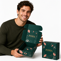 Boîte en carton pliable de luxe pour petites entreprises, emballage d'expédition, logo personnalisé, impression intégrale, boîte à courrier en papier