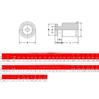 Entretoise de positionnement à baïonnette en acier inoxydable finition brillante SKC-61.5/6060/F-1.5/2/4/6~32 pour kits d'embrayage et accessoires