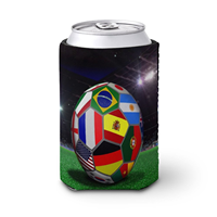 Sac isotherme en néoprène pour fans de football, motif dessin animé, thème Tournoi 2026, capacité 20L, fermeture éclair, idéal pour les événements sportifs