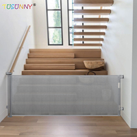 Barrière de sécurité rétractable pour bébé pour les escaliers, les portes, les couloirs, l'intérieur et l'extérieur, protection rétractable en maille de sécurité pour bébé