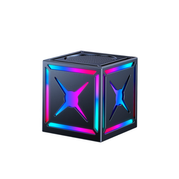 Samurai Rubik's Cube Shaped Battery 5-10W USB Power RGB Light Effect High Volume Subwoofer Memory Card Support for Parties