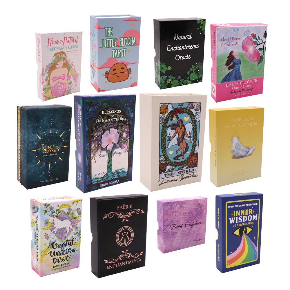 Игральные карты Oracle с золотым краем, изготовленные на заказ флеш-колоды, Оптовая карточная игра, карты Oracle Tarot