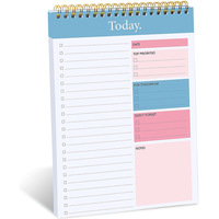 Bloc de Notas Personalizado para Planificador de Comidas con Lista de Compras, Diario de Alimentos de Papel Grueso, Diario de Dieta en Espiral, Papelería de Cocina Personalizada