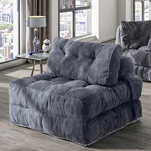Cross-border beige gecomprimeerde vacuüm lazy sofa van stof, opvouwbaar, minimalistisch, modern, voor thuis, woonkamer, slaapbank, <span class=keywords><strong>China</strong></span> - Product Image 1