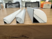 Perfil de Extrusión de Aluminio para Esquinas, Riel para Tira de Luz LED, Cubierta de Plástico, Canal de Aluminio para LED en Ángulo de 90 Grados, Perfil LED para Paneles de Yeso