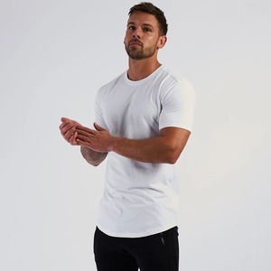 Camiseta muscular de manga corta para entrenamiento, camisa básica sólida de secado rápido, diseño superguay con servicio de impresión personalizado, diseño OEM, Verano - Product Image 4