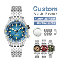 Montre mécanique de luxe carrée en acier inoxydable de haute qualité, marque privée, automatique, chiffres arabes, pour hommes, logo personnalisé