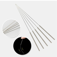 Aiguilles d'acupuncture stériles en acier inoxydable avec manche plat, 100 pièces/boîte, aiguilles d'acupuncture de médecine traditionnelle chinoise