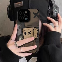 Coque de téléphone tendance et amusante en forme de personnage de dessin animé pour iPhone 18 17 16 Pro Max 15 14 13 12 11 XS Max 7 8 Plus, coque arrière en TPU 5G – Offre Spéciale