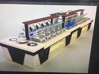 Stasiun Bar Buffet Portabel Stainless Steel yang Dapat Disesuaikan untuk Penggunaan Hotel dan Restoran