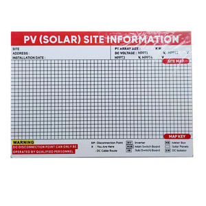 Australia standard waterproof <b>plastic</b> ABS 3M glue warning label for solar equipment - Product Image 6