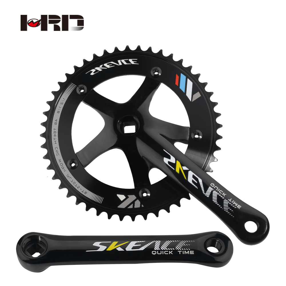 Pédalier Mono-plateau Fixe 165mm 144BCD 48T - Vélo Route/piste - Alu/Titane