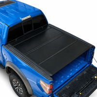 Bâche de benne pliable en quatre parties en alliage étanche à profil bas pour Dodge Ram 1500 2500 3500 2004-2014 Ford F-150 F-250 avec benne de 5'6 pouces - Accessoires pour camionnettes