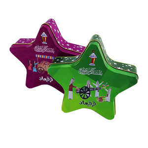 Irregularly Shaped Offset Printed 4-Color CMYK Star Shape Tinplate Cake Biscuit Holiday Guangdong Origin Metal Gift <strong>Tin</strong> I315 - Product Image 4