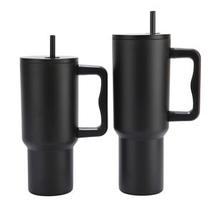 40oz <b>Travel</b> Car H4.0 <b>Handle</b> Tumbler Stainless Vacuum <b>Mug</b> Lid Straw Non-Slip ODM Custom Design - Product Image 2