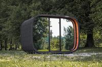 Kit de sauna en forme de baril pour 6 personnes avec verre panoramique semi-circulaire - Spa de jardin extérieur, installation facile à faire soi-même à la maison