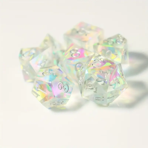 Xúc xắc nhựa chất lượng cao được thiết lập với nhiều số đầy màu sắc và màu phông chữ tùy chỉnh cho các trò chơi trên bàn - Product Image 1