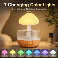 Humidificateur créatif en forme de nuage, décoration esthétique pour la maison, fontaine à goutte d'eau, diffuseur, son de pluie sensoriel, machine d'aromathérapie