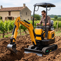 Mesin Excavator 1,2 Ton - Mini Excavator - Excavator Crawler Kompak - Excavator Hidrolik Kecil - Excavator dengan Track Baja