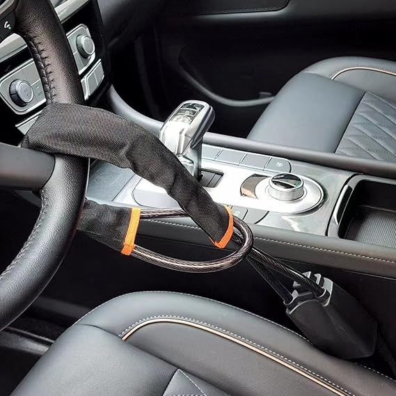 YH2209 Steering Wheel Lock - Car Anti-Theft Security Device with Belt Buckle Lock
