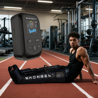 Système de récupération par compression d'air séquentielle KONBEST personnalisé OEM ODM, 5 modes, rechargeable, portable, bottes de massage pour les jambes, masseur