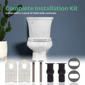 SS114 Coperchio WC Monoblocco Allungato a Chiusura Lenta in Polipropilene ad Alto Impatto <span class=keywords><strong>con</strong></span> Kit Completo di Installazione - Product Image 3