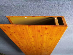 Panel de aluminio con transferencia de grano de madera, tablero metálico con imitación de grano de madera, adecuado para instalación en techos interiores. - Product Image 5