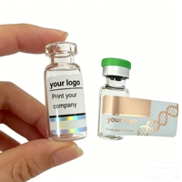 Autocollants en vinyle imperméables imprimés avec une marque personnalisée, 3 ml, 5 ml, 10 ml, 20 ml, 30 ml, étiquettes d'emballage pour flacons en verre cosmétiques à base de peptides