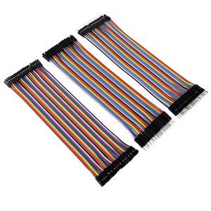 Conectores de <span class=keywords><strong>Cable</strong></span> DuPont - <span class=keywords><strong>Cable</strong></span> Plano Codificado por Colores Hembra-Hembra/<span class=keywords><strong>Macho</strong></span>-<span class=keywords><strong>Macho</strong></span>/<span class=keywords><strong>Macho</strong></span>-Hembra de 40 Pines, Longitudes de 10/20/30/40 cm para - Product Image 2