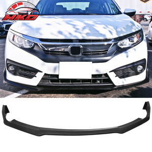 Fits For Honda <b>Civic</b> <b>10th</b> <b>Gen</b> 16-18 Non-Si Type R Style Front Bumper Lip <b>Spoiler</b> PU Auto Parts Automotive Accessories - Product Image 1
