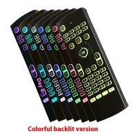 Télécommande sans fil MX3 pour tablette Smart PC Projecteur d'écureuil volant à rétroéclairage coloré en plastique Version colorée
