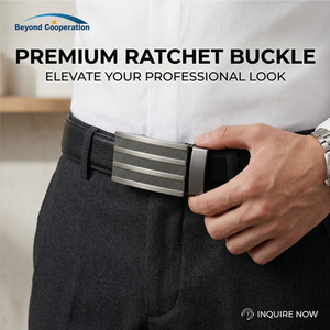 Boucle de ceinture rayée personnalisable en alliage de zinc 35 mm pour homme, idéale pour le style business décontracté, remplacement de sangle en cuir avec finition plaquée logo - Product Image 2