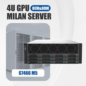 M5 G7466 AMD epyc Milan 4U เซิร์ฟเวอร์ GPU รองรับสล็อตหน่วยความจำ GPUs 32ความกว้างสองเท่า10ช่องสำหรับการผสานรวมด้านการประมวลผล-การจัดเก็บข้อมูล - Product Image 3