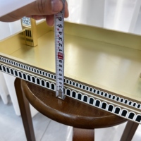 Plateau de présentation en bois au design de mosquée islamique, en contreplaqué, pour la décoration de table du Ramadan et de l'Aïd, avec ornement en forme de dôme et de croissant de lune