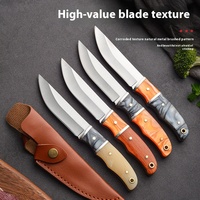 Moderne Outdoor Camping Straight Messenset Draagbare Anti-Body Scherp Vlees En Fruitmes Met Handgreep Voor Survival Gift Doel