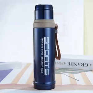 Termo de Cuero MIDA Nuevo de 500 ml, Botella Deportiva, Ecológica, Moderna, Simple, para Exteriores, con Tapa de Presión y Cuerda - Product Image 6