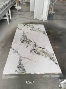 Panneau mural <span class=keywords><strong>en</strong></span> PVC/UV de conception moderne, normes d'émission de formaldéhyde E0, pierre plastique d'intérieur, lambris pour la décoration d'hôtel - Product Image 6