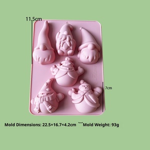 Offre Spéciale Moule en silicone Père Noël et Sapin de Noël pour gâteaux, chocolat, bougies, plâtre, savon et produits de lavage des mains - Product Image 4