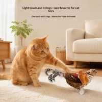 Jouet en peluche pour chat, auto-entretenant, anti-ennui, gadget attrayant pour chat, motif oiseau simulé, résistant aux chats, sonore et sûr
