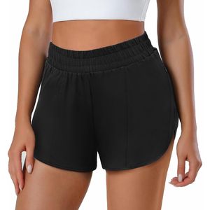 Pantalones cortos deportivos FOXA para mujer, de cintura alta, de secado rápido, con bolsillos con cremallera, para entrenamiento, gimnasio, correr - Product Image 1