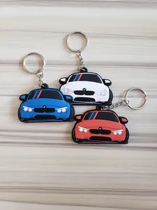 Werbe geschenke Benutzer definiertes Logo PVC-Schlüssel bund Motorrad Gummi Schlüssel anhänger