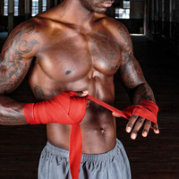 Bandages de boxe élastiques en coton avec logo personnalisé pour MMA, Muay Thai, Sanda – Sangles de soutien pour poignets