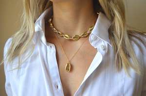 Joyería transfronteriza europea y americana, concha de aleación Bohemia para mujer, collar multicapa de estilo étnico, cadena de clavícula - Product Image 2