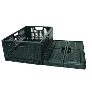 Hot Sell Large Moving Turnover Heavy Duty Collapsible Crates,Stackable Collapsible Plastic Storage Fruit Crate