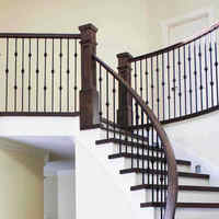 Composants décoratifs en fer forgé pour garde-corps d'escalier, main courante, balcon, balustrade, portail, clôture