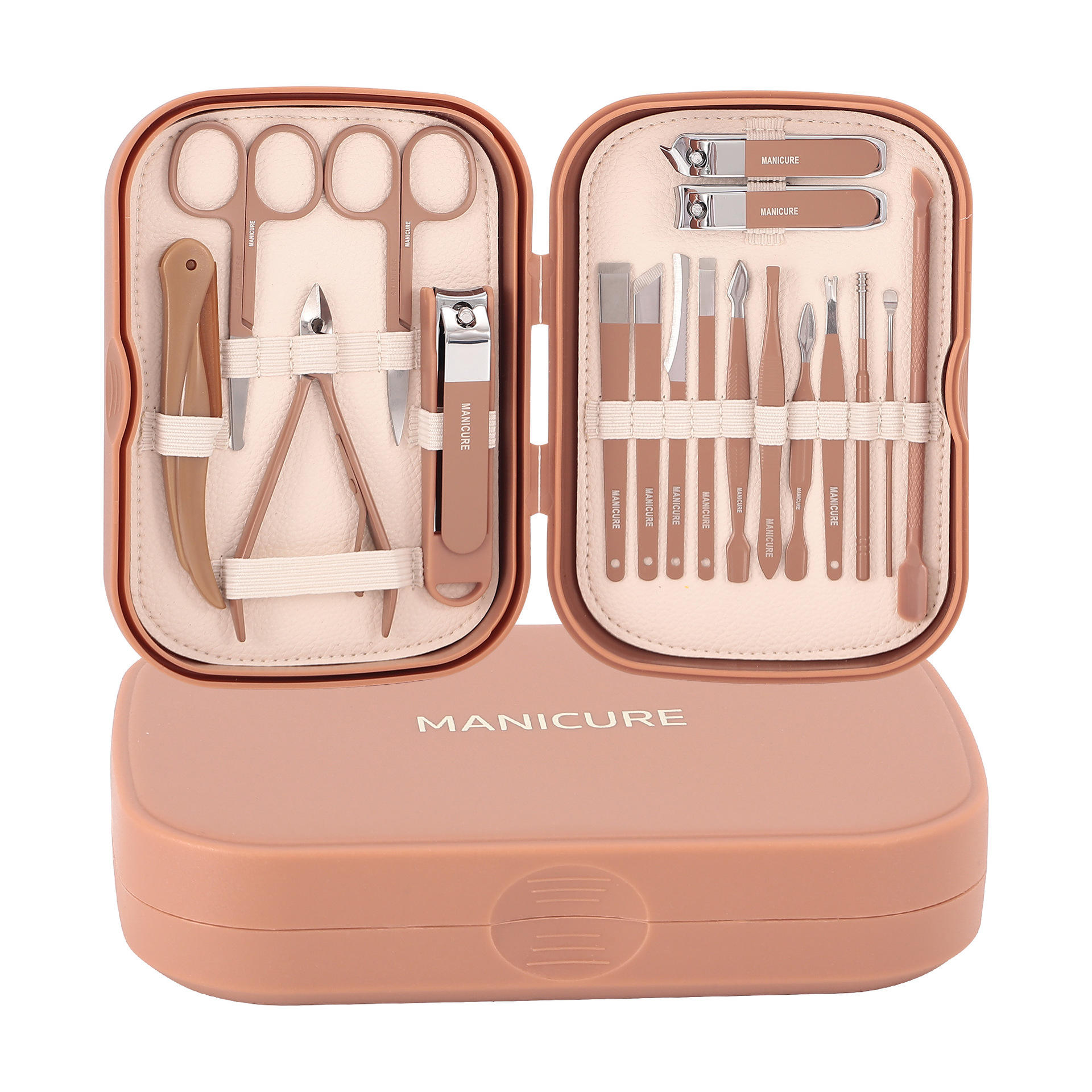 Ensemble 18 pièces marron moka